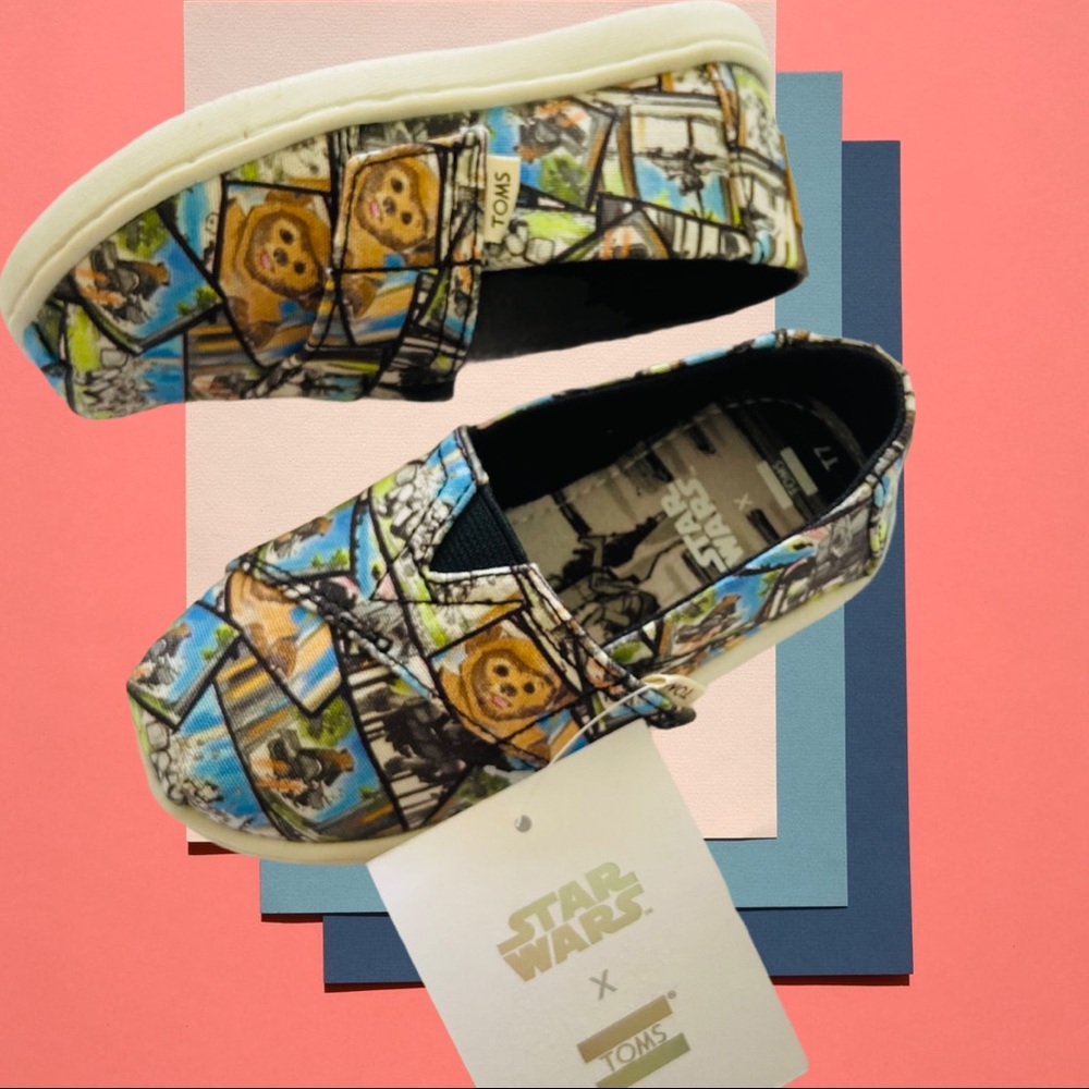 Star Wars x TOMS toddler baby Ewok slip-on shoes 7